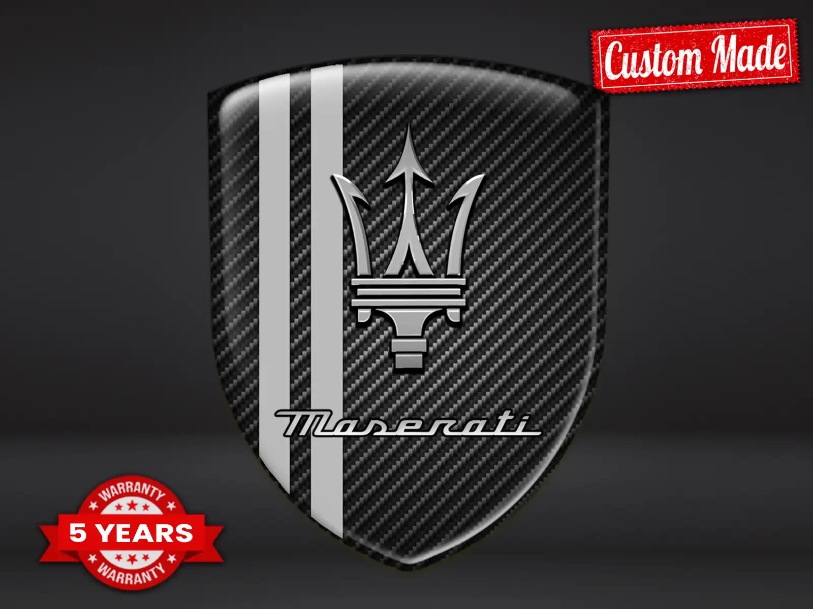 Maserati Adesivo Fibra Carbonio Auto Lusso Elegante Creativo